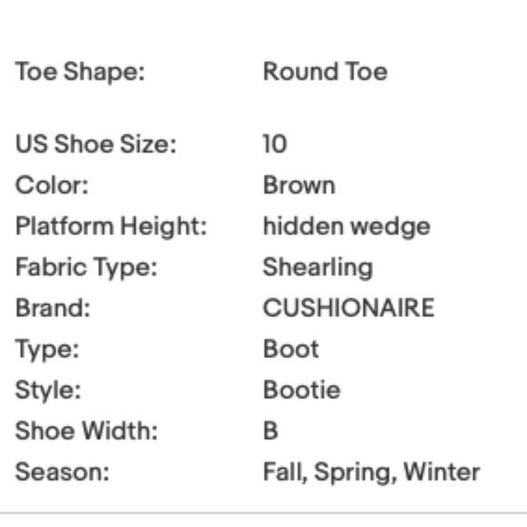 Cushionaire Brand - Faux Shearling Hidden Wedge Booties 10 M.   New With Box - Picture 3 of 7